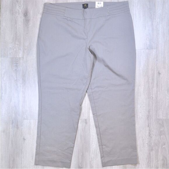 Gray Elastic Waist Pants 22W - Picture 1 of 2